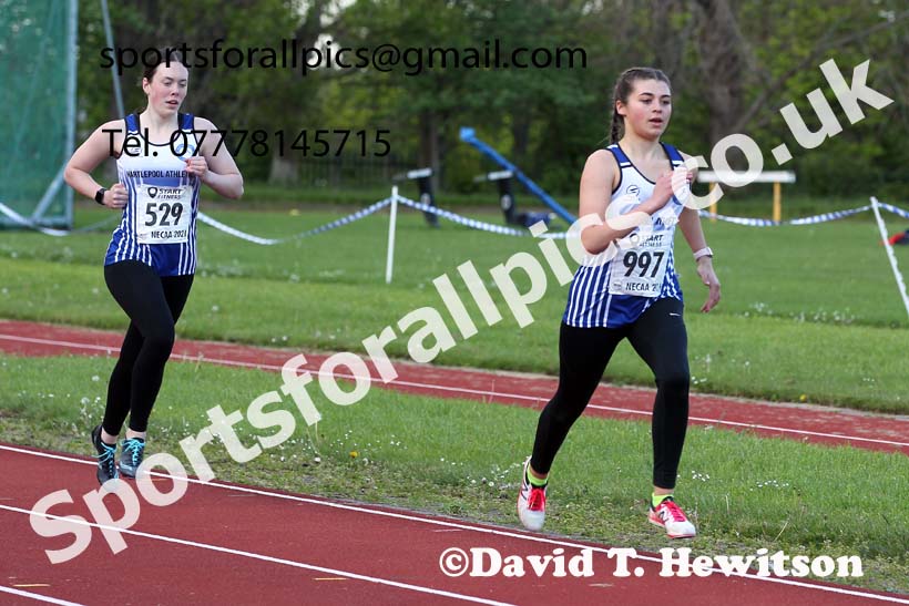 800 metres, 2021 North East Grand Prix No. 2, Monkton, Wednesday, May 19th. Photo: David T. Hewitson/Sports for All Pics